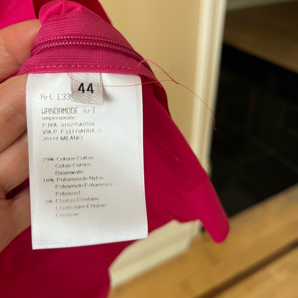 Chic Pink Tie Front Long Sleeve Blouse - Picture 6 of 6